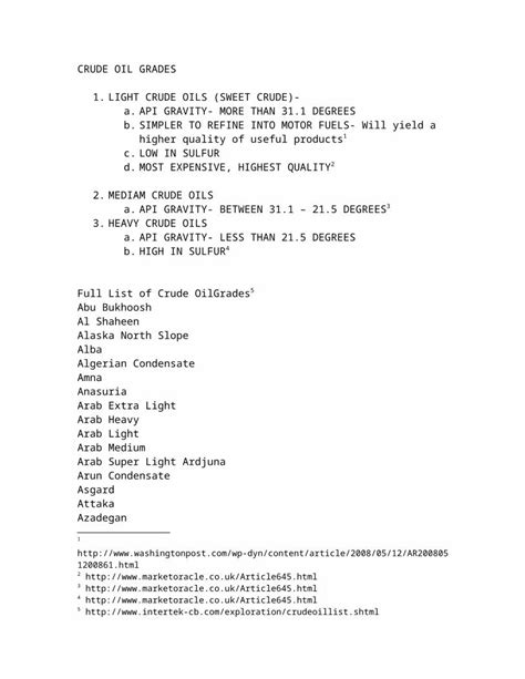 DOC Crude Oil Grades DOKUMEN TIPS