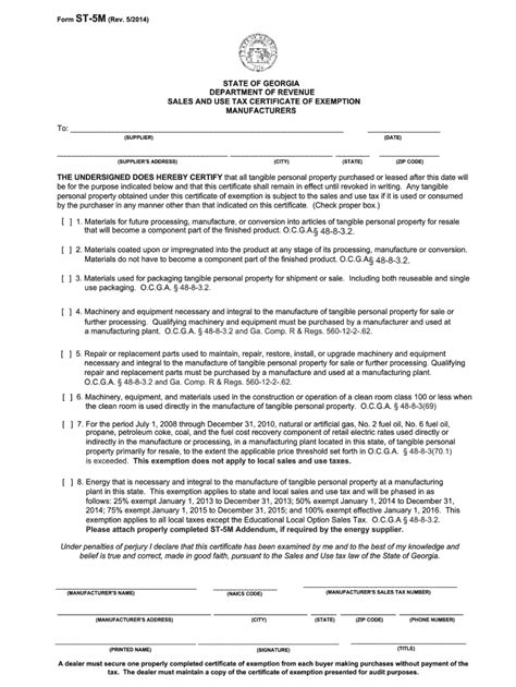 Form Ga Dor St M Fill Online Printable Fillable Blank