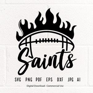 Saint Football Svg Saint Saints Football Svg Png - Etsy