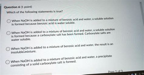 SOLVED Question 6 1 Point Which Of The Following Statements Is True