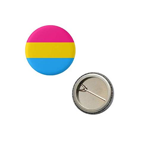 Pansexual Pan Pride Flag Pin 1” Round Circle Shape Metal Button Pin Badge Pinback 1