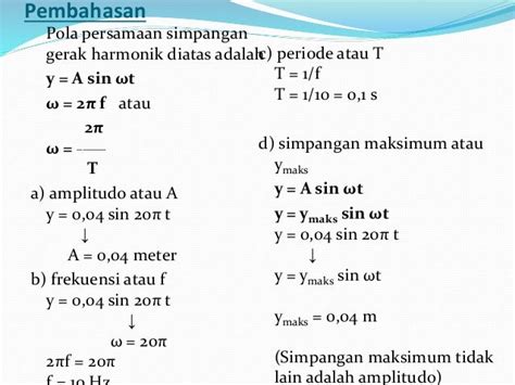 Contoh Soal Gerak Harmonis Sederhana Dan Pembahasannya