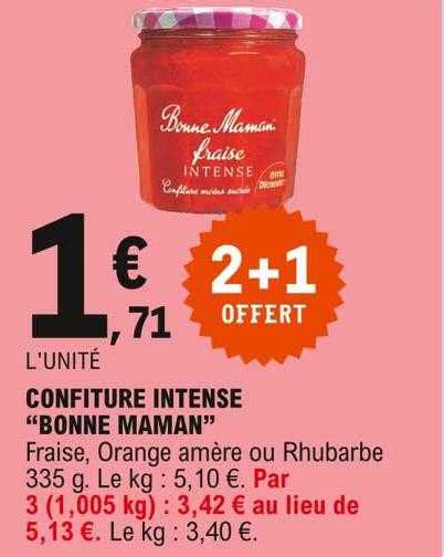 Promo Confiture Intense Bonne Maman Offert Chez E Leclerc