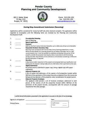 Fillable Online Zoning Map Amendment Submission Rezoning Fax Email