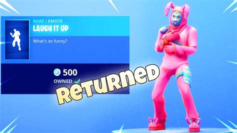 Laugh It Up Emote Is Back New Item Shop Fortnite Battle Royale Youtube