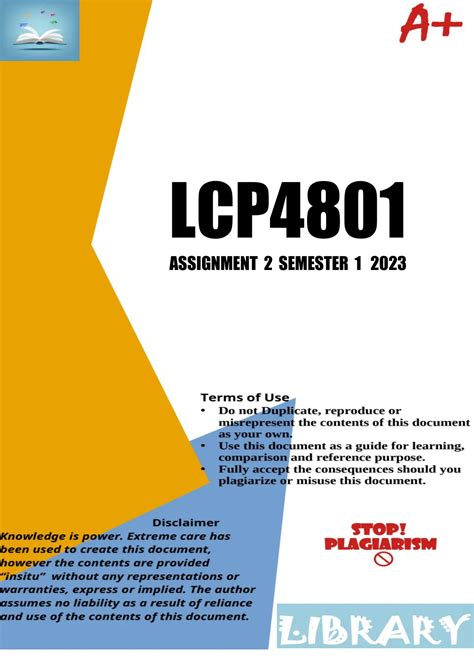 Lcp4801 Assignment 2 Semester 1 2024 Lcp4801 International Law