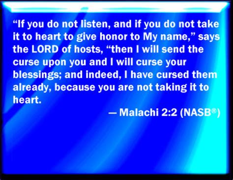 Bible Verse Powerpoint Slides for Malachi 2:2