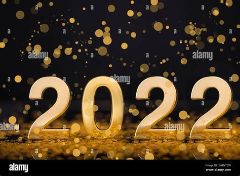 Happy New Year 2022 background with gold light background Stock Photo - Alamy