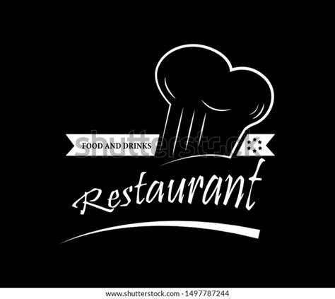 Food Restaurant Logo Isolated On Black Stock Vector (Royalty Free ...