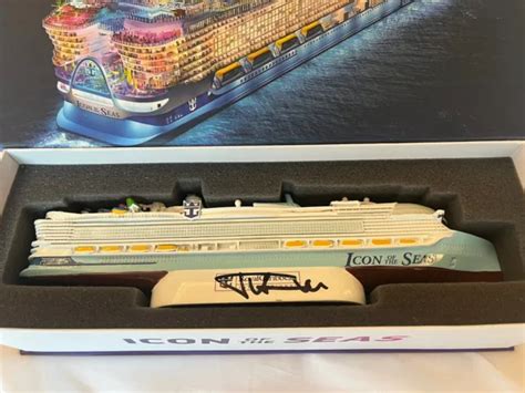 SIGNED ICON OF The Seas Royal Caribbean Official Cruise Ship Model NEW