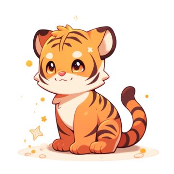 Cute Little Tiger Cartoon Elements, Cute Little Tiger, Cute Expression ...