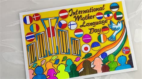 International mother language day drawing/mother language day drawing ...