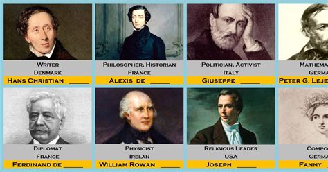 Memorable People Born In 1805 Quiz By Mucciniale