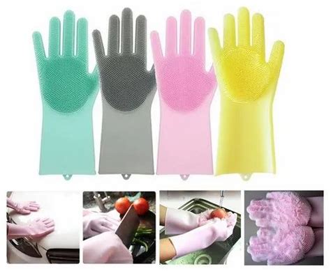 Mix Household Gloves Silicone Glove Size Free Size Rs 110 Piece Id 21399971255