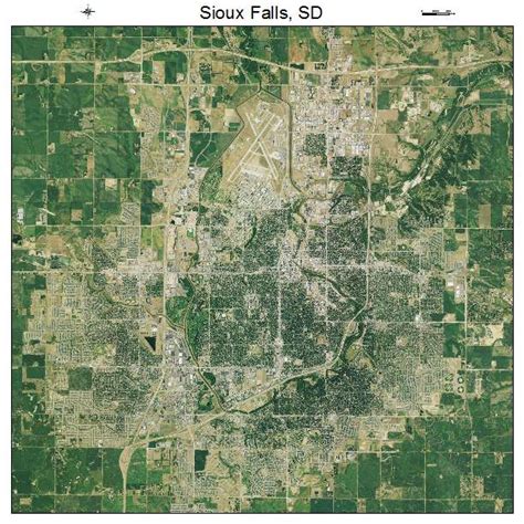 Aerial Photography Map Of Sioux Falls Sd South Dakota