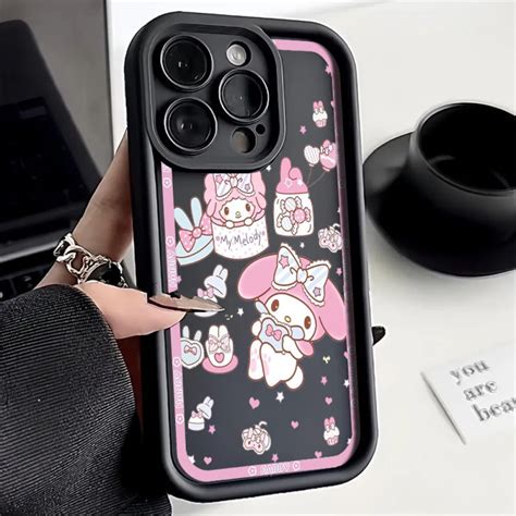 Capa Para Telefone Kawaii Kuromi Escada L Quida Para Olhos Anime Para