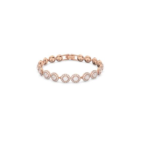 Bracelet Angelic Swarovski Métal Doré Rose 5240513 Aelys