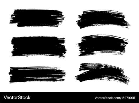 Black paint ink brush stroke texture Royalty Free Vector