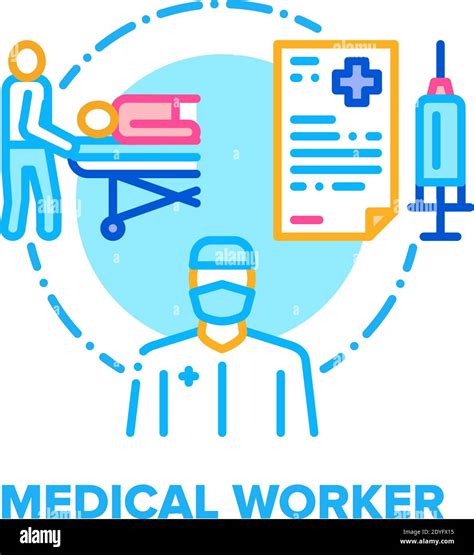 Medical Worker Vector Concept Color Illustration Stock Vector Image And Art Alamy