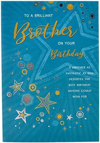 Piccadilly Greetings Modern Birthday Card Brother X Inches