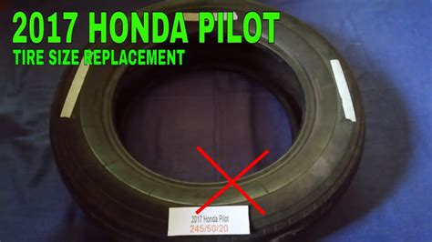 Honda Pilot Tire Size Youtube