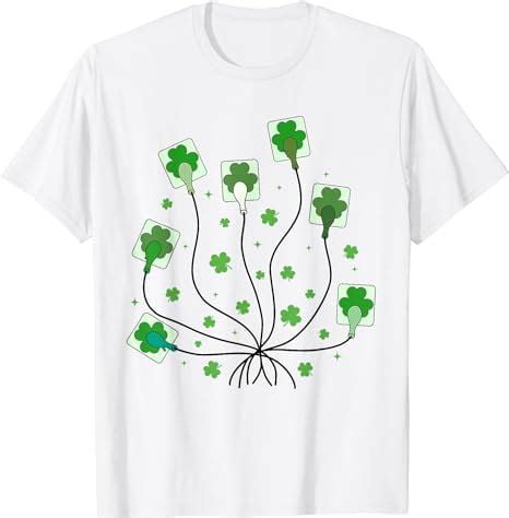 St Patrick S Day Ekg Leads Cheat Sheet Funny Nursing Ecg T Shirt