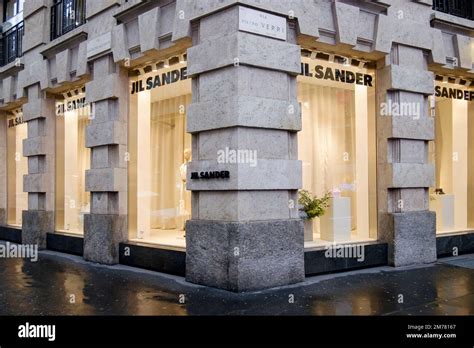 Jil Sander Flagship Store In Via Pietro Verri Milano Italy Stock Photo