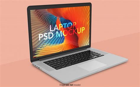 Premium Psd Laptop Mockup Perspective View