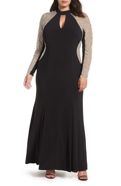 Xscape Beaded A Line Gown Plus Size Nordstrom