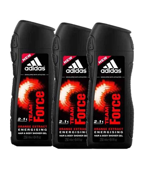 Adidas Team Force 100ml edt - 3 Shower Gel 250ml (Set of 3) For Men ...