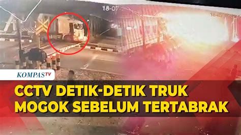 Mesin Mati CCTV Detik Detik Truk Mogok Di Atas Rel Sebelum Tertabrak