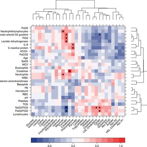 Heatmap Correlations Between Clinical And Metabolomic Parameters R Download Scientific Diagram