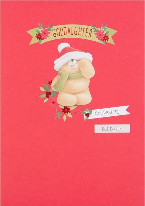 Hallmark Forever Friends Goddaughter Christmas Card Sparkle Medium