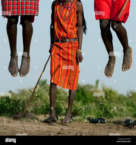 Maasai People Jumping Dancing Kenya Hi Res Stock Photography And Images