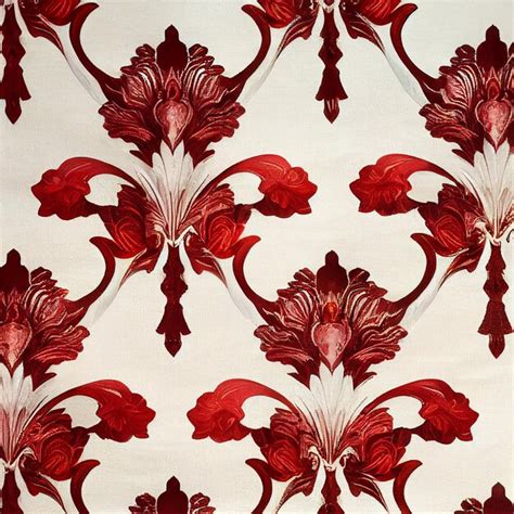 Premium AI Image | A wallpaper with red and white flowers on it