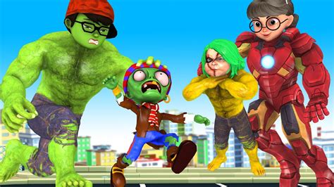 Couple Hero NickHulk And Tani Iron Man Vs Zombie Chucky Protect City