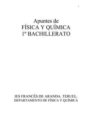 Apuntes Fisica Y Quimica 1 Bach PDF