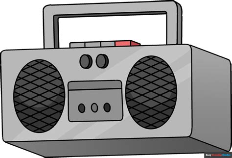 Simple Boombox Drawing