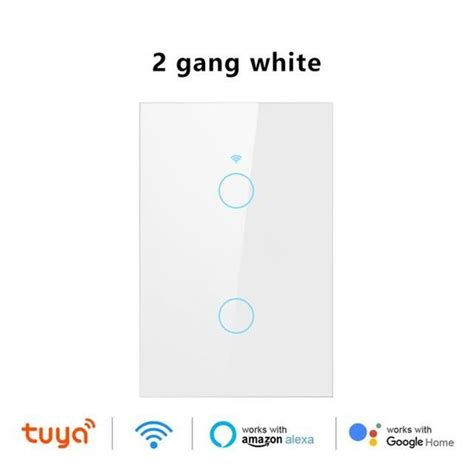 Interrupteur Gang White Us Interrupteur Tactile Intelligent Wi Fi