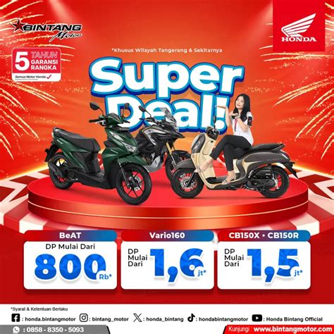 Promo Super Deal Honda Bintang Motor Tangerang Januari 2024 - Honda ...