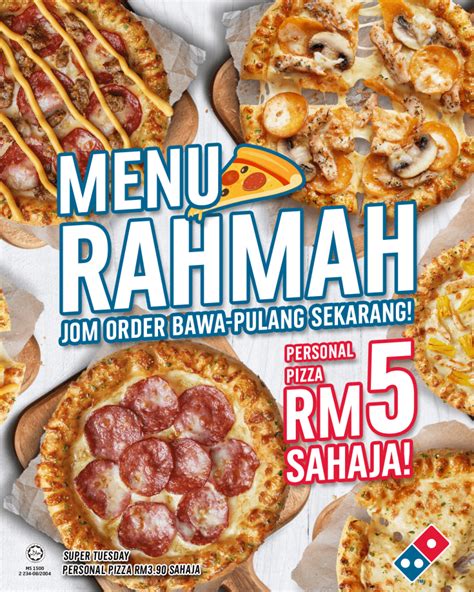 Menu Rahmah Dominos Pizza Serendah RM5 Sahaja