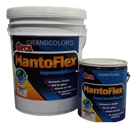 Pintura Manto Flex Impermeable Para Techos Y Muros Cuñete en venta en