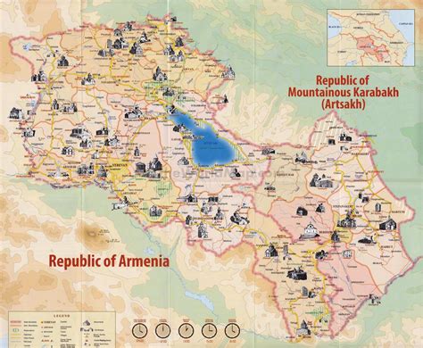 General info and Map of Armenia Ararat Travel