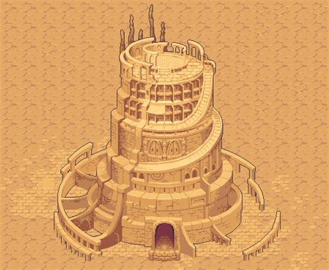 Sand Tower Made Of Sand By Reff Sq R Pixelart