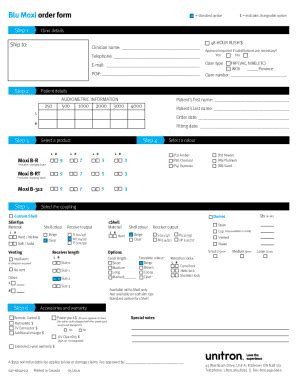 Fillable Online Blu Moxi Order Form Fax Email Print PdfFiller