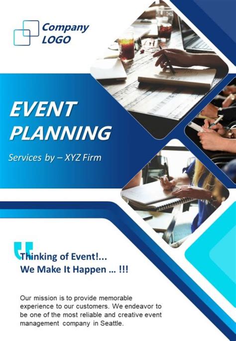 Event Planning And Management Two Page Brochure Template Powerpoint