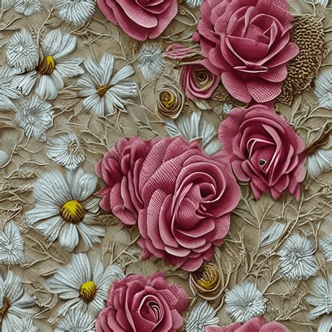 3d Fabric Floral Design · Creative Fabrica