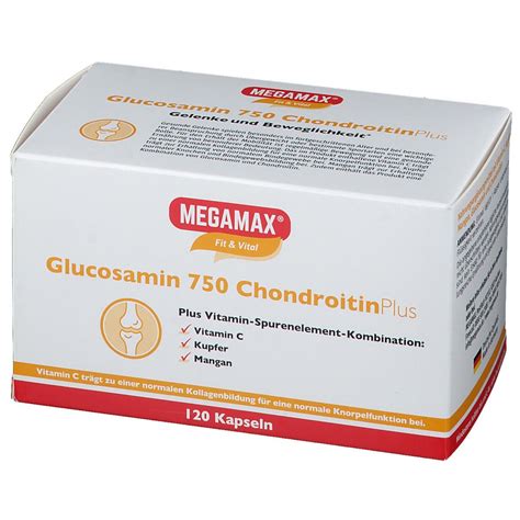 MEGAMAX Fit Vital Glucosamin 750 Chondroitin Plus 120 St Shop Apotheke