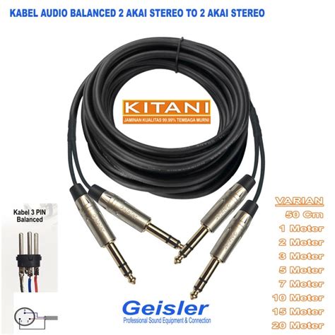 Jual Juan Kabel Audio Balance Akai Stereo To Akai Stereo Geisler