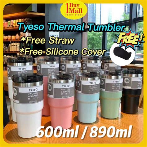 Tyeso Vacuum Insulated Mug 600 And 890ml 304 Stainless Steel Thermo Cup